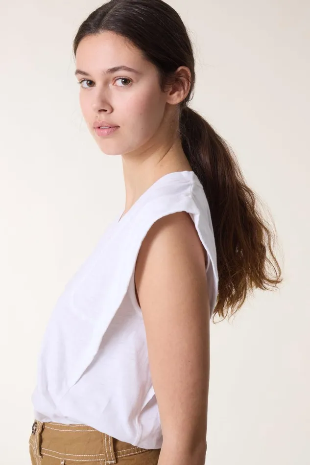 TShirts and Tops Women Leon and Harper Trima1 Plain Tank Top White