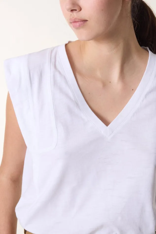 TShirts and Tops Women Leon and Harper Trima1 Plain Tank Top White