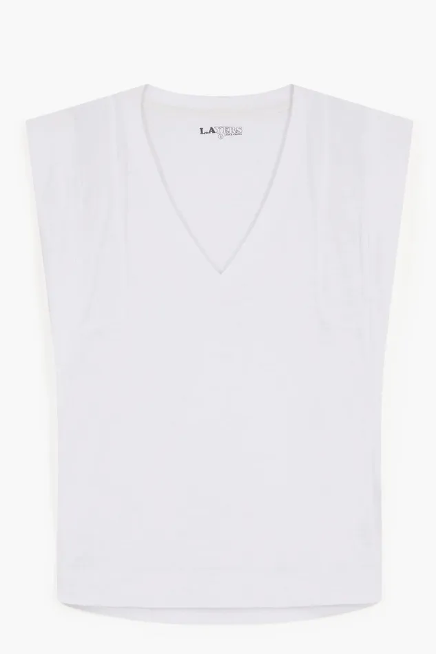 TShirts and Tops Women Leon and Harper Trima1 Plain Tank Top White