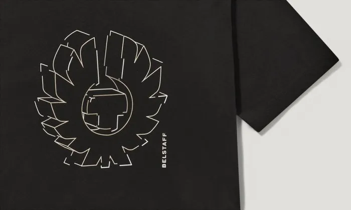 TShirts Men Belstaff Deconstructed Phoenix Graphic TShirt Black