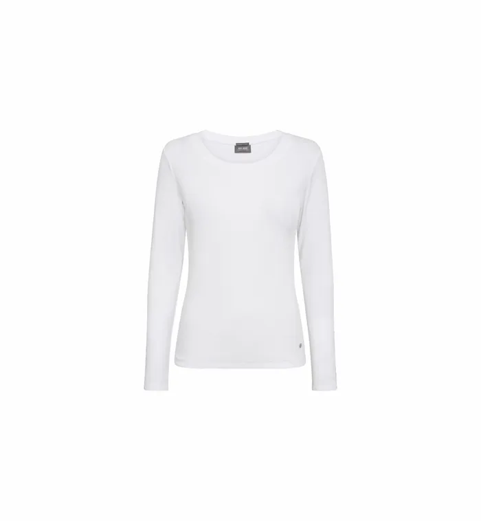 Tees MOS MOSH Women MMNicole OLS Rib Tee White Tees MOS MOSH Women MMNicole OLS Rib Tee White