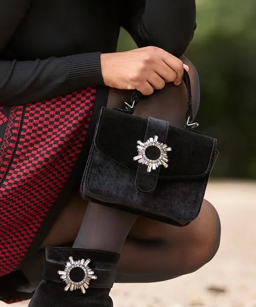 The Night Is Yours Velvet Bag Black Accessories and Jewellery Joebrowns Apparel