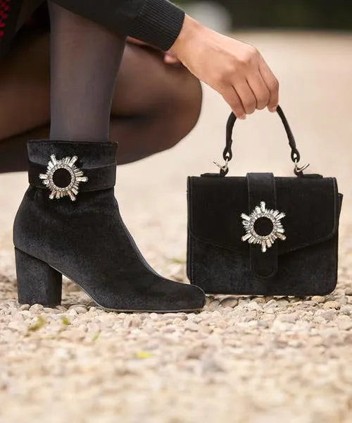 The Night Is Yours Velvet Bag Black Accessories and Jewellery Joebrowns Apparel