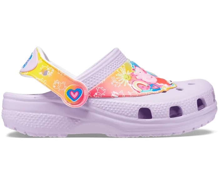 Toddler Classic Peppa Pig Clog Lavender Kids Crocs Clogs