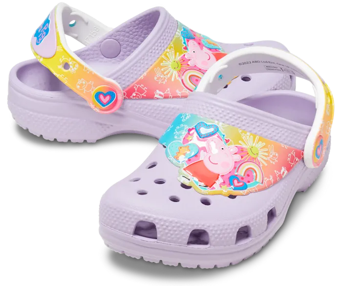Toddler Classic Peppa Pig Clog Lavender Kids Crocs Clogs