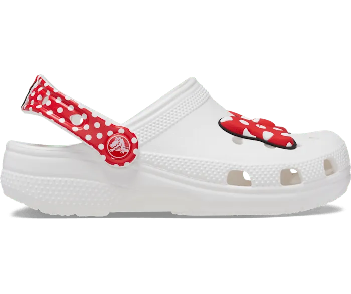 Toddler Disney Minnie Mouse Classic Clog White Red Kids Crocs Clogs