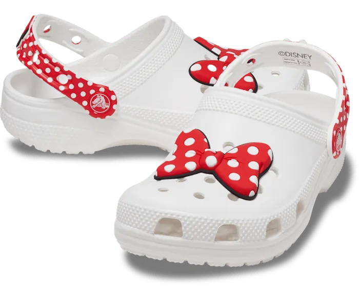 Toddler Disney Minnie Mouse Classic Clog White Red Kids Crocs Clogs