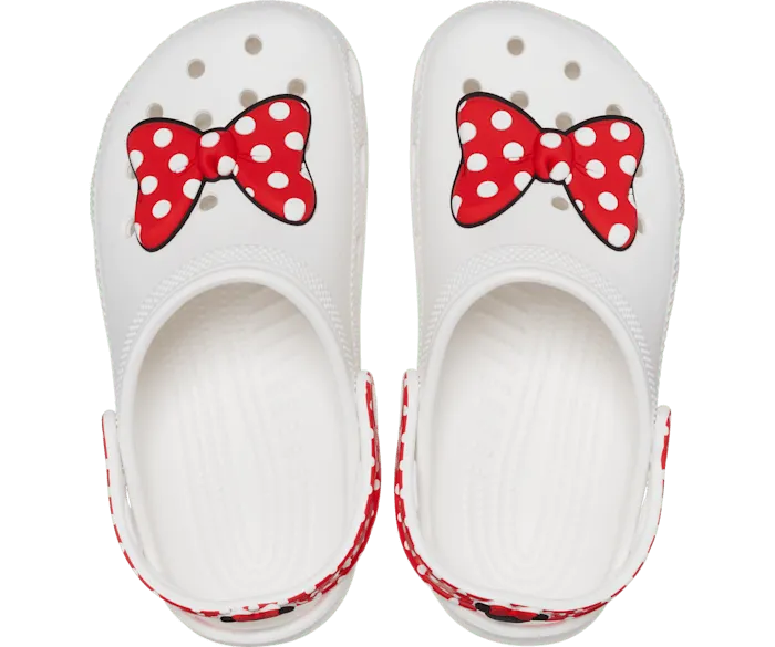 Toddler Disney Minnie Mouse Classic Clog White Red Kids Crocs Clogs