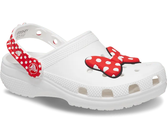Toddler Disney Minnie Mouse Classic Clog White Red Kids Crocs Clogs