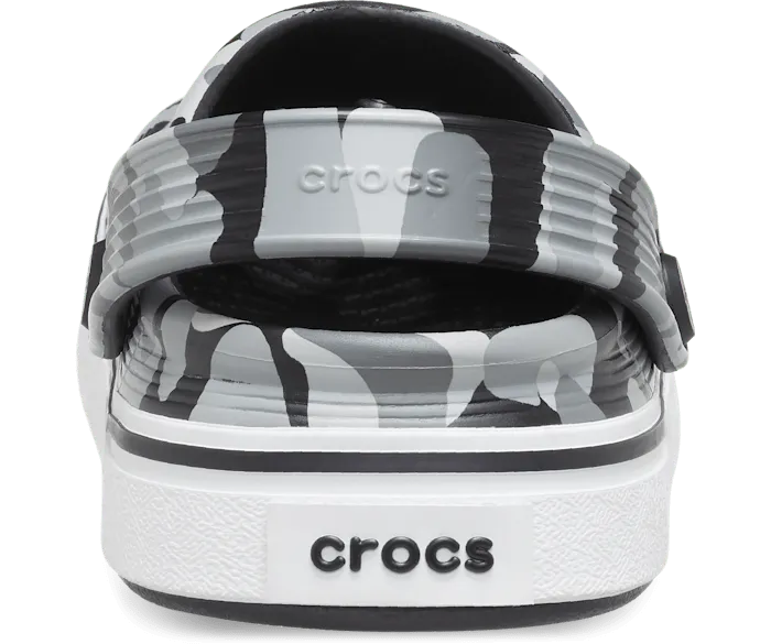 Toddler Off Court Camo Redux Clog Black White Women Crocs Platforms 038 Wedges