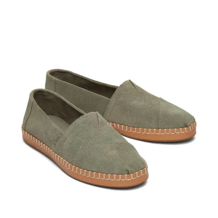 Toms Alpargatas Alaprgata Leather Wrap Vetiver Grey Suede 8211 Women Toms Alpargatas Alaprgata Leather Wrap Vetiver Grey Suede 8211 Women