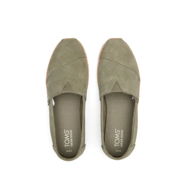 Toms Alpargatas Alaprgata Leather Wrap Vetiver Grey Suede 8211 Women Toms Alpargatas Alaprgata Leather Wrap Vetiver Grey Suede 8211 Women