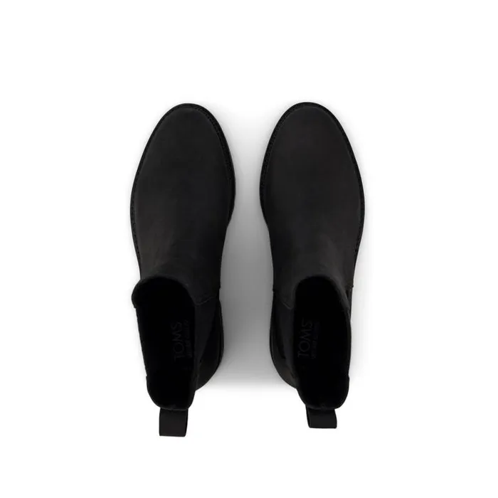 Toms Boots and Booties Bennet Boot Water Resistant All Black Nubuck Leather 8211 Women