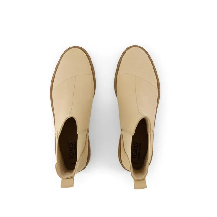 Toms Boots and Booties Charlie Boot Oatmeal Leather 8211 Women Toms Boots and Booties Charlie Boot Oatmeal Leather 8211 Women