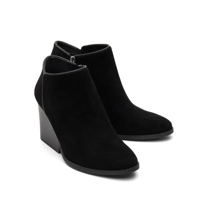 Toms Boots and Booties Hadley Heeled Boot Black Suede 8211 Women