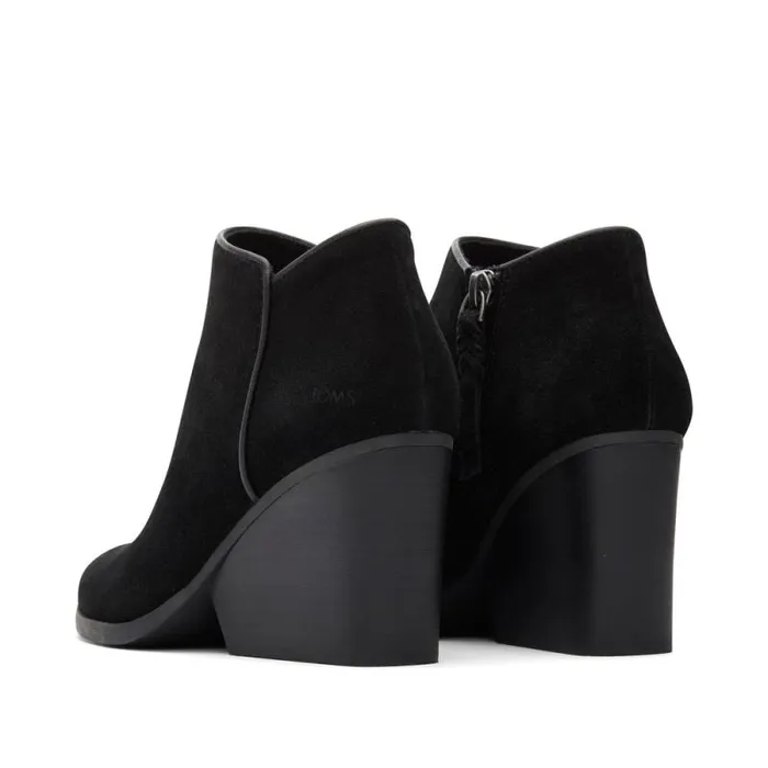 Toms Boots and Booties Hadley Heeled Boot Black Suede 8211 Women