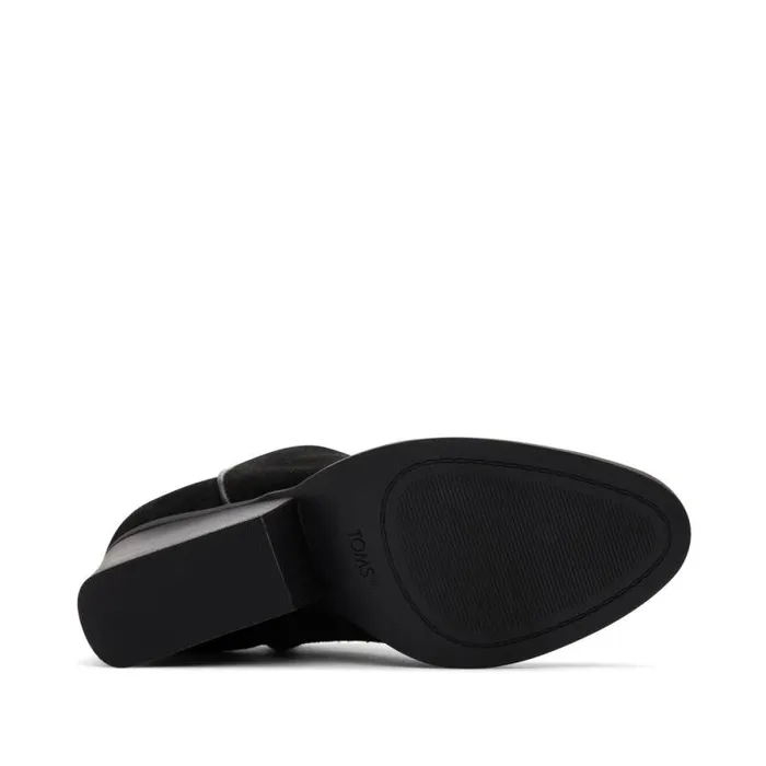 Toms Boots and Booties Hadley Heeled Boot Black Suede 8211 Women