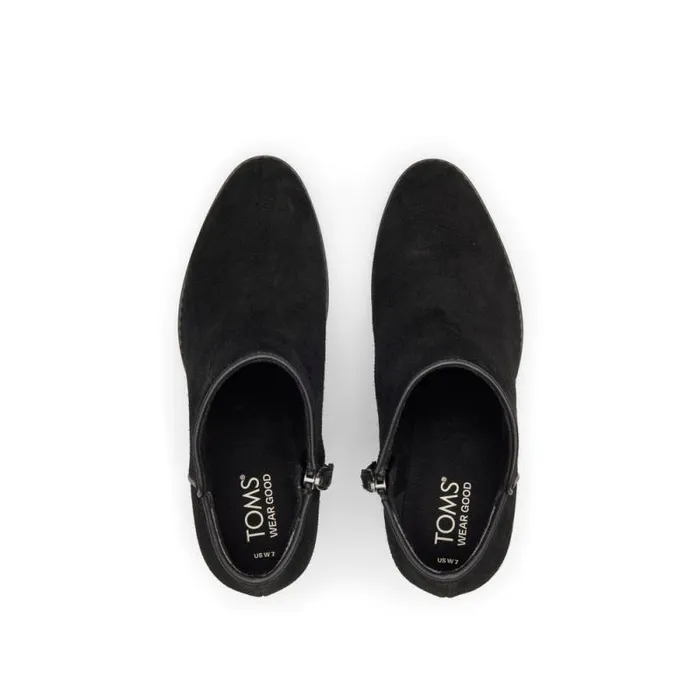 Toms Boots and Booties Hadley Heeled Boot Black Suede 8211 Women