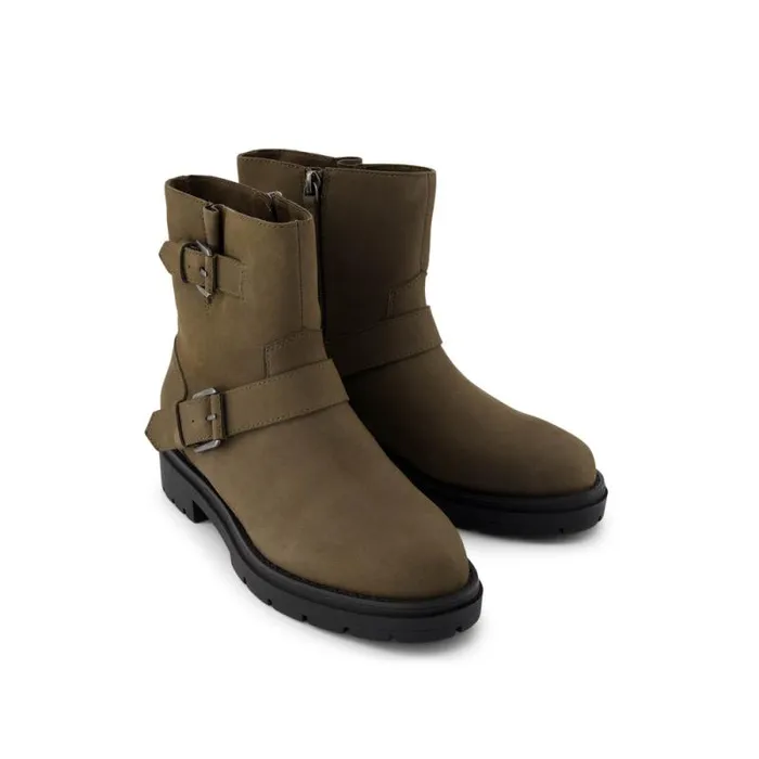 Toms Boots and Booties Ionie Moto Boot Canteen Nubuck Leather 8211 Women Toms Boots and Booties Ionie Moto Boot Canteen Nubuck Leather 8211 Women