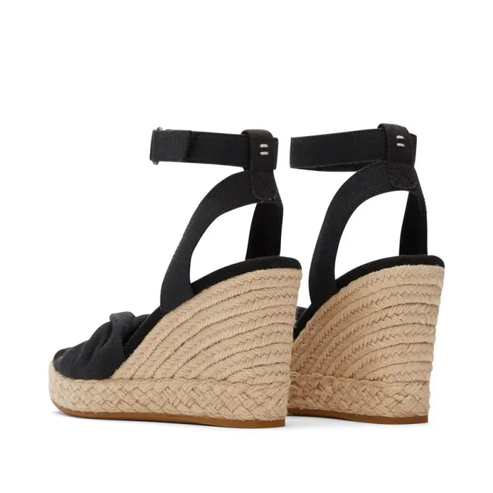 Toms Espadrilles Marisela Wedge Sandal Black Slubby Woven 8211 Women