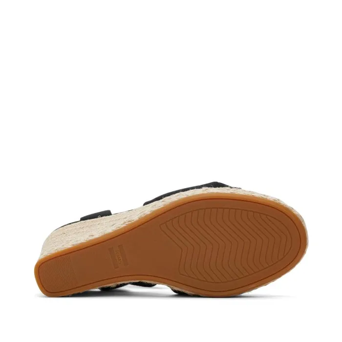 Toms Espadrilles Marisela Wedge Sandal Black Slubby Woven 8211 Women
