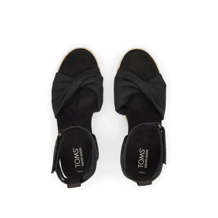 Toms Espadrilles Marisela Wedge Sandal Black Slubby Woven 8211 Women