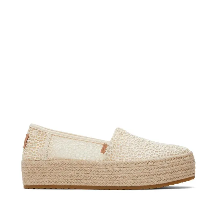 Toms Espadrilles Valencia Platform Espadrille Moroccan Crochet Natural 8211 Women