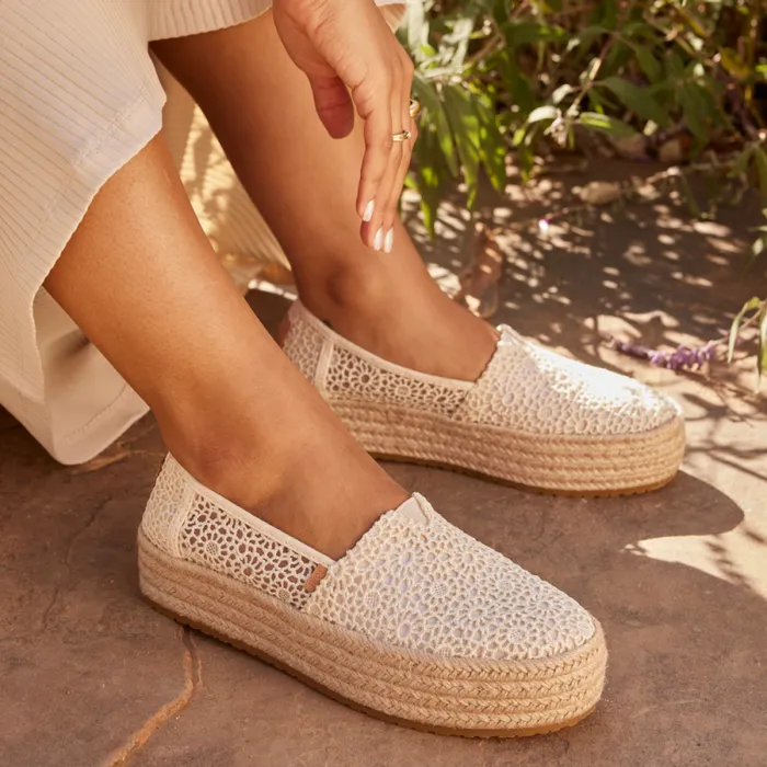 Toms Espadrilles Valencia Platform Espadrille Moroccan Crochet Natural 8211 Women Toms Espadrilles Valencia Platform Espadrille Moroccan Crochet Natural 8211 Women