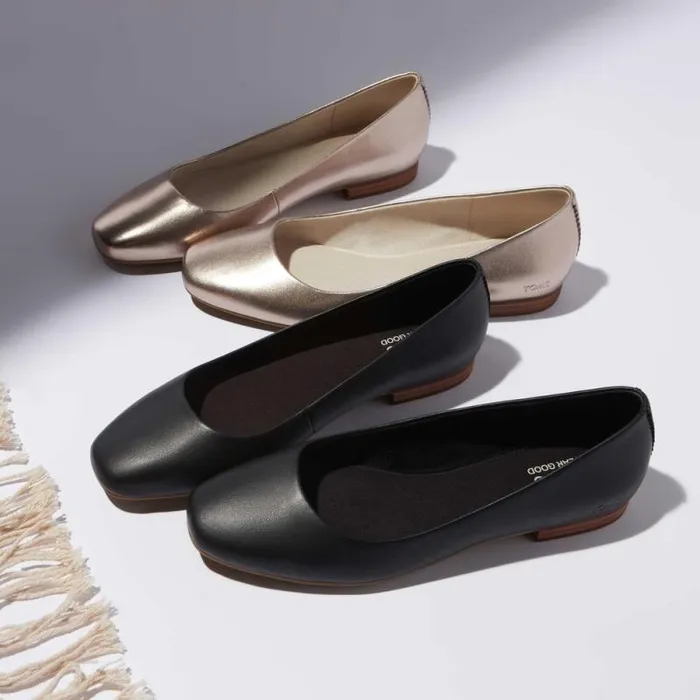 Toms Flats and Loafers Briella Flat Black Leather 8211 Women Toms Flats and Loafers Briella Flat Black Leather 8211 Women