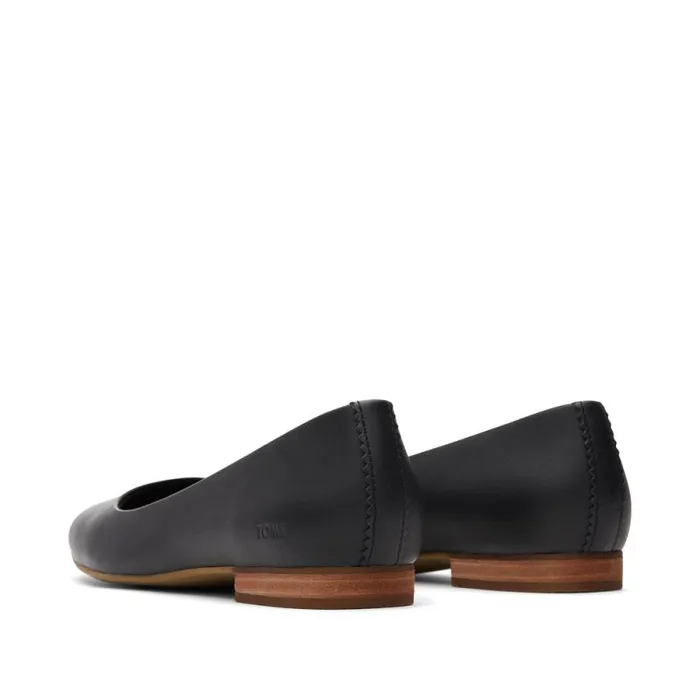Toms Flats and Loafers Briella Flat Black Leather 8211 Women Toms Flats and Loafers Briella Flat Black Leather 8211 Women