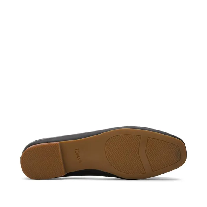 Toms Flats and Loafers Briella Flat Black Leather 8211 Women Toms Flats and Loafers Briella Flat Black Leather 8211 Women