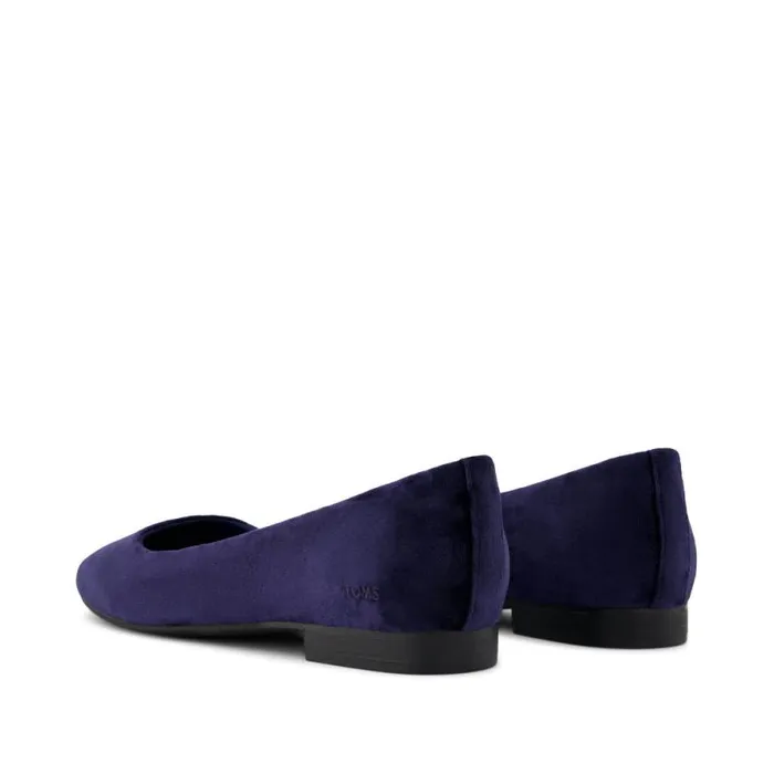 Toms Flats and Loafers Briella Flat Navy Crushed Velvet 8211 Women