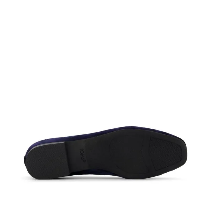 Toms Flats and Loafers Briella Flat Navy Crushed Velvet 8211 Women