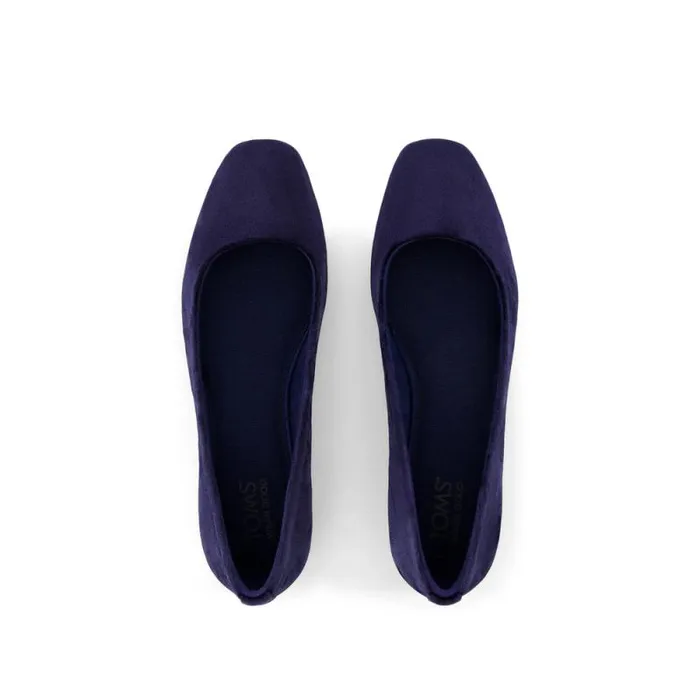 Toms Flats and Loafers Briella Flat Navy Crushed Velvet 8211 Women