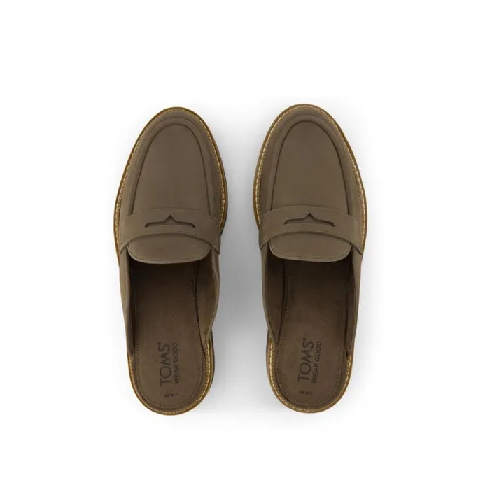 Toms Flats and Loafers Cara Mule Loafer Canteen Green 8211 Women