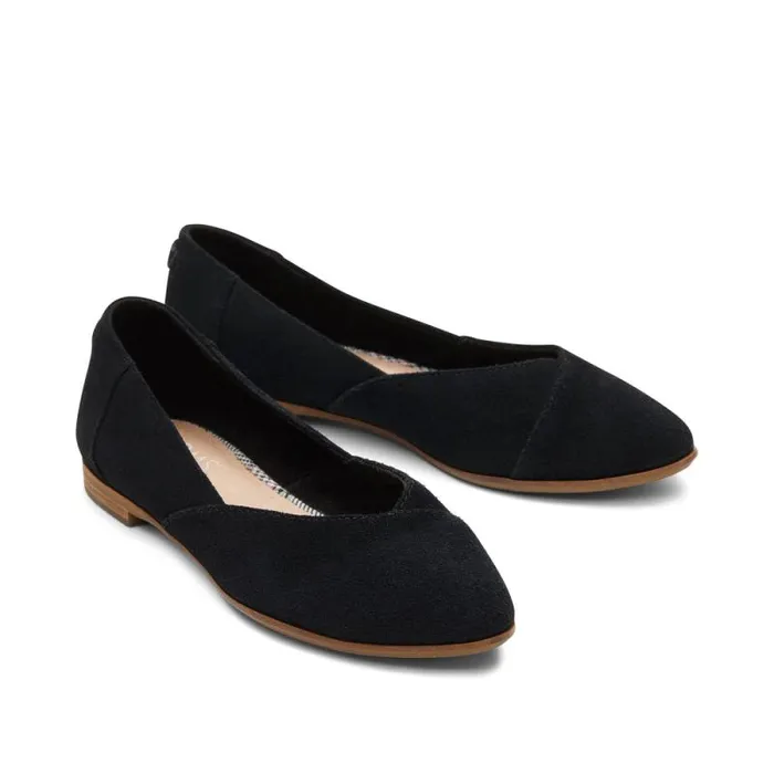 Toms Flats and Loafers Jutti Neat Flat Black Suede 8211 Women