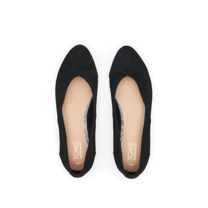 Toms Flats and Loafers Jutti Neat Flat Black Suede 8211 Women