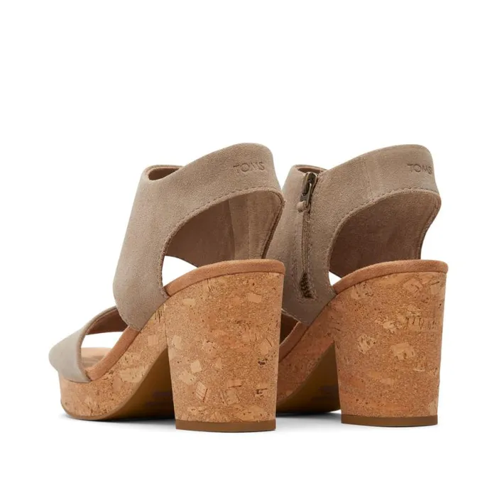 Toms Heels and Wedges Majorca Rope Platform Sandal Suede Dune 8211 Women Toms Heels and Wedges Majorca Rope Platform Sandal Suede Dune 8211 Women