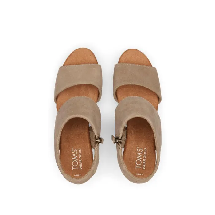 Toms Heels and Wedges Majorca Rope Platform Sandal Suede Dune 8211 Women Toms Heels and Wedges Majorca Rope Platform Sandal Suede Dune 8211 Women