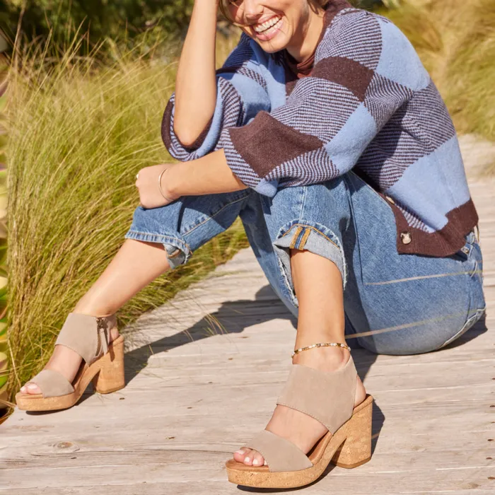 Toms Heels and Wedges Majorca Rope Platform Sandal Suede Dune 8211 Women Toms Heels and Wedges Majorca Rope Platform Sandal Suede Dune 8211 Women