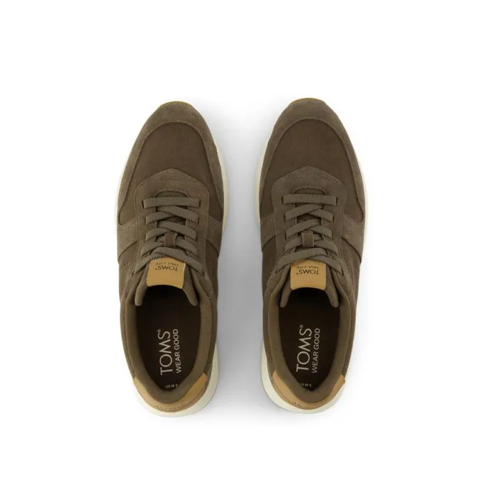 Toms Slip Ons TRVL LITE Retro Runner Sneaker Water Repellent Canteen Green 8211 Men