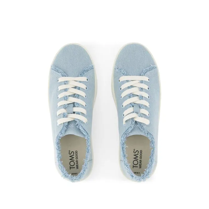 Toms Slip Ons Verona LaceUp Sneaker Denim Pastel Blue 8211 Women