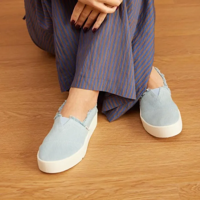 Toms Slip Ons Verona Slip On Sneaker Denim Pastel Blue 8211 Women Toms Slip Ons Verona Slip On Sneaker Denim Pastel Blue 8211 Women