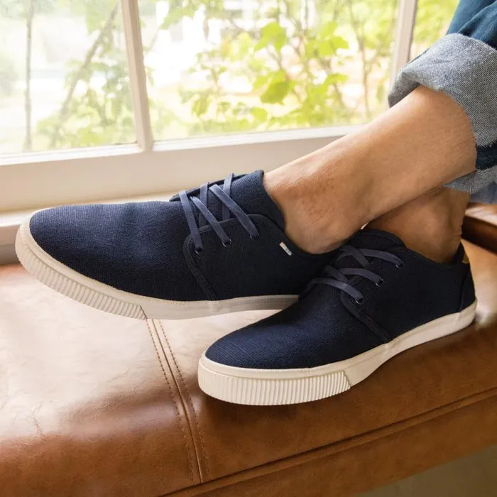 Toms Sneakers Carlo LaceUp Sneaker Navy Heritage Canvas 8211 Men Toms Sneakers Carlo LaceUp Sneaker Navy Heritage Canvas 8211 Men