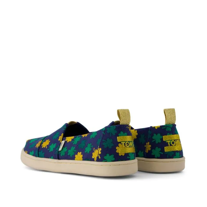 Toms TOMS Classics Alpargata Kids Shoe Lucky Shimmer Clovers 8211 KidsWomen Toms TOMS Classics Alpargata Kids Shoe Lucky Shimmer Clovers 8211 KidsWomen