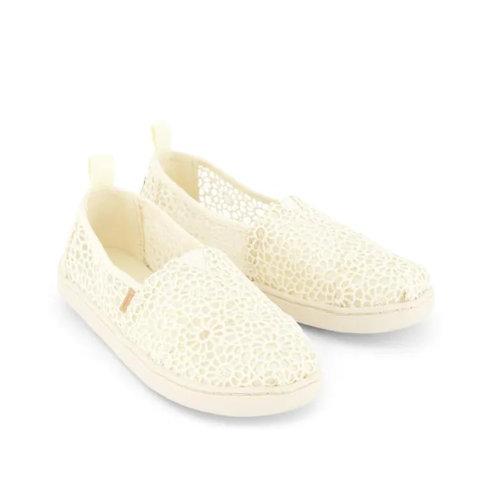 Toms TOMS Classics Alpargata Kids Shoe Moroccan Crochet Natural 8211 KidsWomen Toms TOMS Classics Alpargata Kids Shoe Moroccan Crochet Natural 8211 KidsWomen