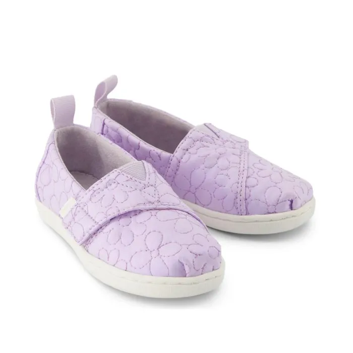 Toms TOMS Classics Alpargata Toddler Shoe Purple Iridescent Quilted Daisy 8211 KidsWomen