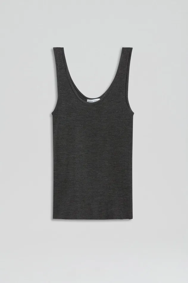 Tops BABYWOOL SINGLET CHARCOAL ALL Scanlan Theodore Women Tops BABYWOOL SINGLET CHARCOAL ALL Scanlan Theodore Women