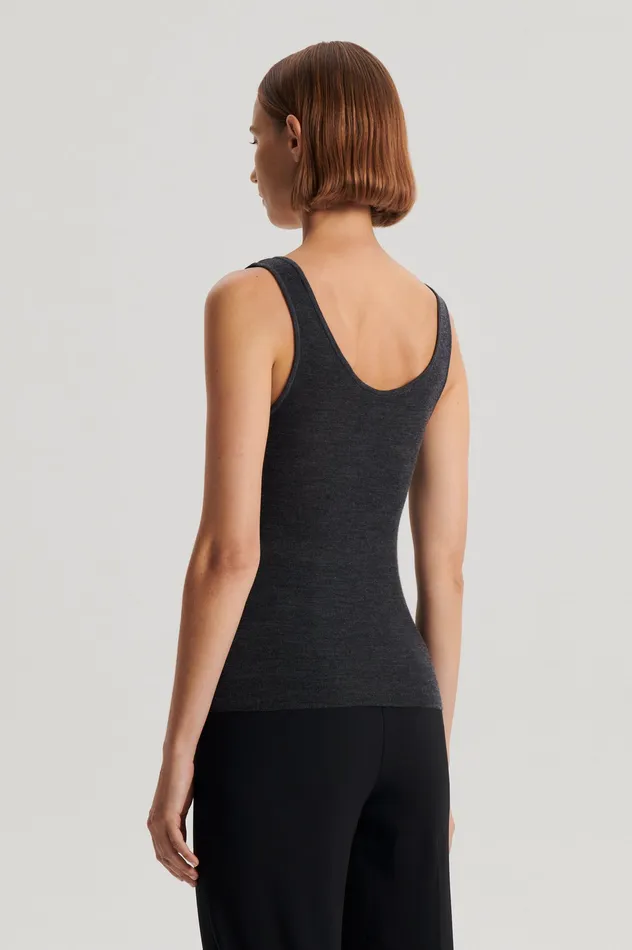 Tops BABYWOOL SINGLET CHARCOAL ALL Scanlan Theodore Women Tops BABYWOOL SINGLET CHARCOAL ALL Scanlan Theodore Women