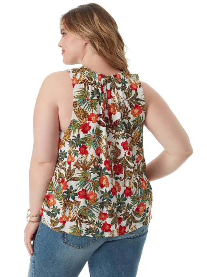 Tops Clothing Jessica Simpson Dorris Tank In Jungle Parade